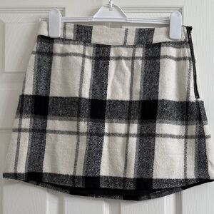 Lulu's Black and White Plaid Mini Skirt